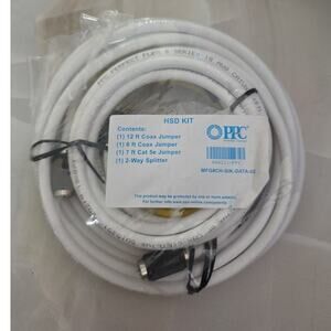 PPC 606211-PPC HSD Kit 12ft 6ft Coax Jumper , 7ft Cat 5e Jumper , 2-Way Splitter